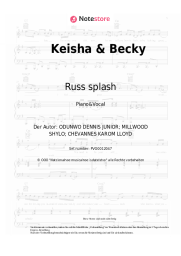 Noten, Akkorde Russ splash, Tion Wayne, Aitch, Swarmz, Savo, Jay1 - Keisha & Becky