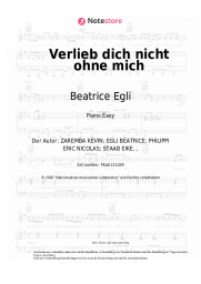 Noten, Akkorde Beatrice Egli - Verlieb dich nicht ohne mich