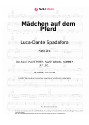 Noten, Akkorde Luca-Dante Spadafora, Niklas Dee, Octavian, Peter Plate, Ulf Leo Sommer - Mädchen auf dem Pferd