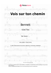 Noten, Akkorde Bennett - Vois sur ton chemin