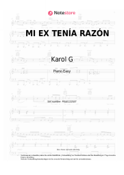 Noten, Akkorde Karol G - MI EX TENÍA RAZÓN