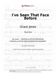 Noten, Akkorde Grace Jones - I've Seen That Face Before (Libertango)