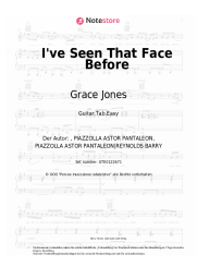 Noten, Akkorde Grace Jones - I've Seen That Face Before (Libertango)