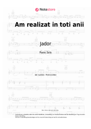 Noten, Akkorde Jador, Georgiana Lobont, Culita Sterp - Am realizat in toti anii