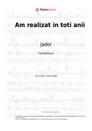 Noten, Akkorde Jador, Georgiana Lobont, Culita Sterp - Am realizat in toti anii