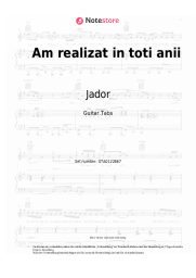 Noten, Akkorde Jador, Georgiana Lobont, Culita Sterp - Am realizat in toti anii