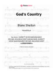 Noten, Akkorde Blake Shelton - God's Country