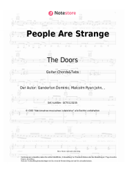 Noten, Akkorde The Doors - People Are Strange