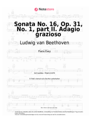 undefined Ludwig van Beethoven - Sonata No. 16, Op. 31, No. 1, part II. Adagio grazioso