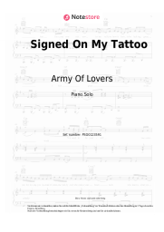 Noten, Akkorde Army Of Lovers, Gravitonas - Signed On My Tattoo