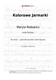Noten, Akkorde Maryla Rodowicz - Kolorowe Jarmarki