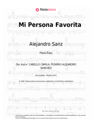 Noten, Akkorde Alejandro Sanz, Camila Cabello - Mi Persona Favorita