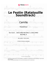 Noten, Akkorde Camille, Michael Giacchino - Le Festin (Ratatouille Soundtrack)