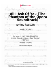 Noten, Akkorde Emmy Rossum, Patrick Wilson, Andrew Lloyd Webber - All I Ask Of You (The Phantom of the Opera Soundtrack)