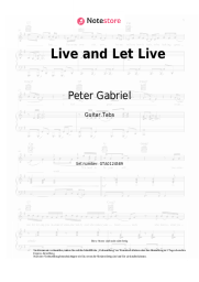 Noten, Akkorde Peter Gabriel - Live and Let Live