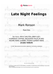 Noten, Akkorde Mark Ronson, Lykke Li - Late Night Feelings
