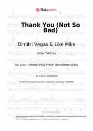 Noten, Akkorde Dimitri Vegas & Like Mike, Tiësto, Dido - Thank You (Not So Bad)