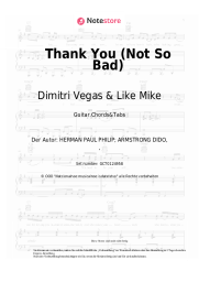 Noten, Akkorde Dimitri Vegas & Like Mike, Tiësto, Dido - Thank You (Not So Bad)