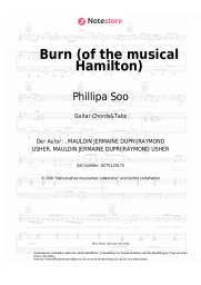 Noten, Akkorde Phillipa Soo - Burn (of the musical Hamilton)