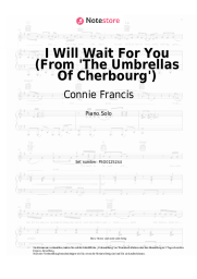 undefined Connie Francis - I Will Wait For You (From 'The Umbrellas Of Cherbourg')