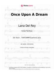 Noten, Akkorde Lana Del Rey - Once Upon A Dream