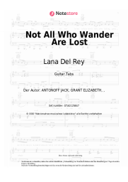 Noten, Akkorde Lana Del Rey - Not All Who Wander Are Lost 