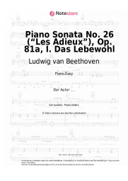 undefined Ludwig van Beethoven - Piano Sonata No. 26 (“Les Adieux”), Op. 81a, I. Das Lebewohl