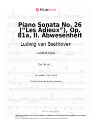 undefined Ludwig van Beethoven - Piano Sonata No. 26 (“Les Adieux”), Op. 81a, II. Abwesenheit