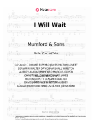 Noten, Akkorde Mumford & Sons - I Will Wait