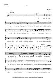 Noten, Akkorde Mathea - 2x