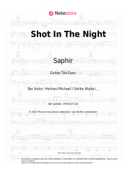 Noten, Akkorde SAPHIR - Shot In The Night