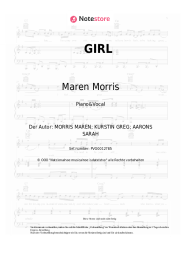 Noten, Akkorde Maren Morris - GIRL