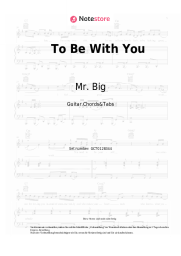 Noten, Akkorde Mr. Big - To Be With You
