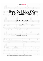 Noten, Akkorde LeAnn Rimes - How Do I Live ('Con Air' Soundtrack)