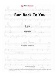 Noten, Akkorde Lay, Lauv - Run Back To You
