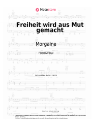 Noten, Akkorde Morgaine - Freiheit wird aus Mut gemacht