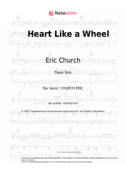 Noten, Akkorde Eric Church - Heart Like a Wheel