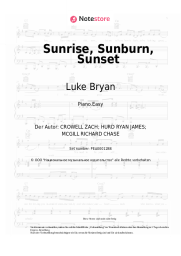 Noten, Akkorde Luke Bryan - Sunrise, Sunburn, Sunset