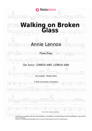 Noten, Akkorde Annie Lennox - Walking on Broken Glass