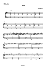 Noten, Akkorde Apache 207 - Loser