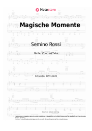 Noten, Akkorde Semino Rossi - Magische Momente