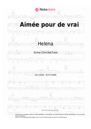 Noten, Akkorde Helena, Star Academy - Aimée pour de vrai