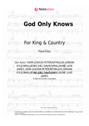 Noten, Akkorde For King & Country - God Only Knows
