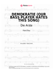 Noten, Akkorde Die Arzte - DEMOKRATIE (OUR BASS PLAYER HATES THIS SONG)
