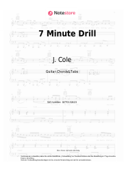 Noten, Akkorde J. Cole - 7 Minute Drill