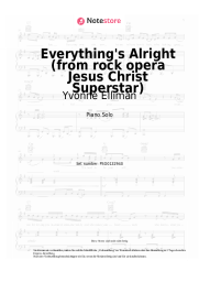 Noten, Akkorde Yvonne Elliman, Ian Gillan, Murray Head - Everything's Alright (from rock opera Jesus Christ Superstar)