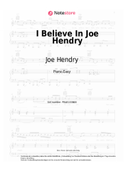 Noten, Akkorde Joe Hendry - I Believe In Joe Hendry