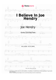 Noten, Akkorde Joe Hendry - I Believe In Joe Hendry