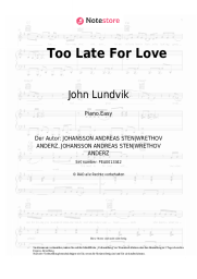 Noten, Akkorde John Lundvik - Too Late For Love