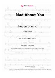 Noten, Akkorde Hooverphonic - Mad About You